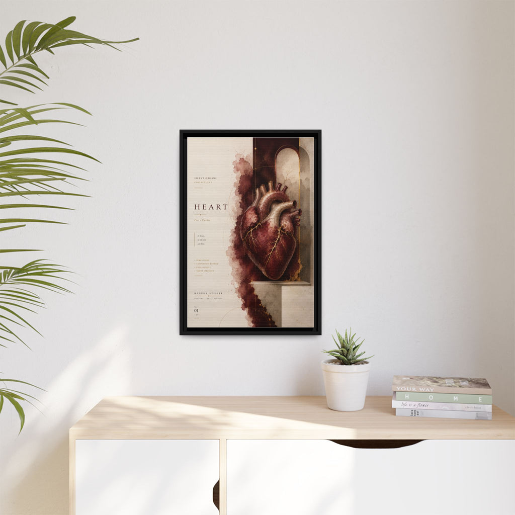 Silent Organs – Heart Wall Art | Luxury Anatomical Canvas Print | Museum-Inspired Fine Art