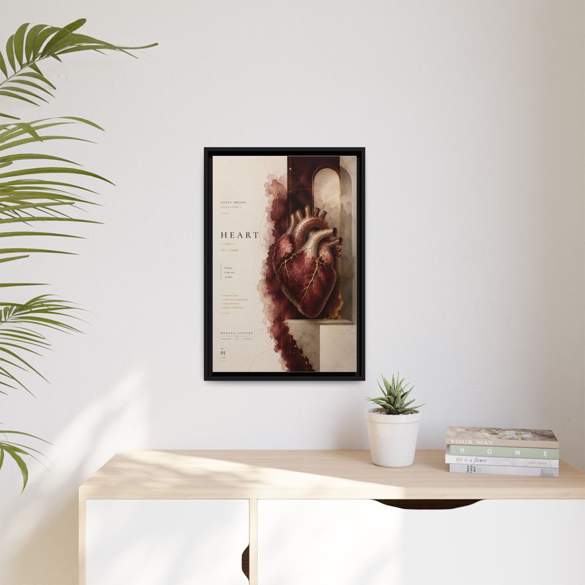 Silent Organs – Heart Wall Art | Luxury Anatomical Canvas Print | Museum-Inspired Fine Art