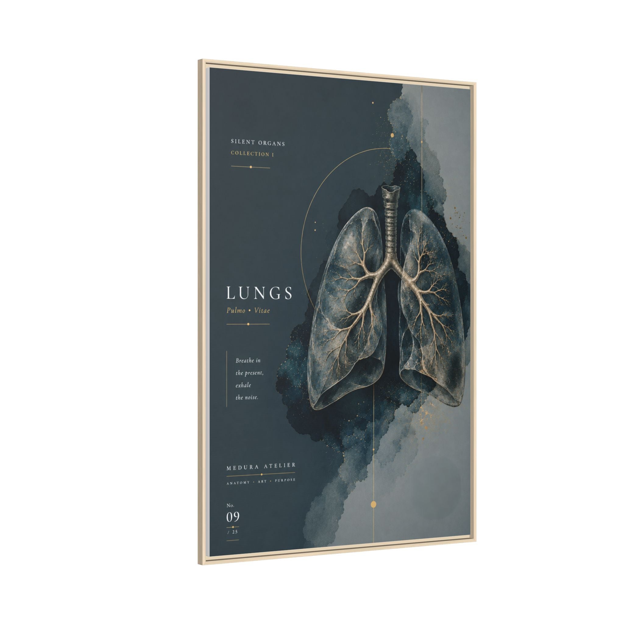 Silent Organs – Lungs Wall Art | Luxury Anatomical Canvas Print | Museum-Inspired Fine Art