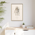 Anatomical Hand Skeleton Wall Art | Luxury Orthopaedic Canvas Print | Museum-Inspired Fine Art