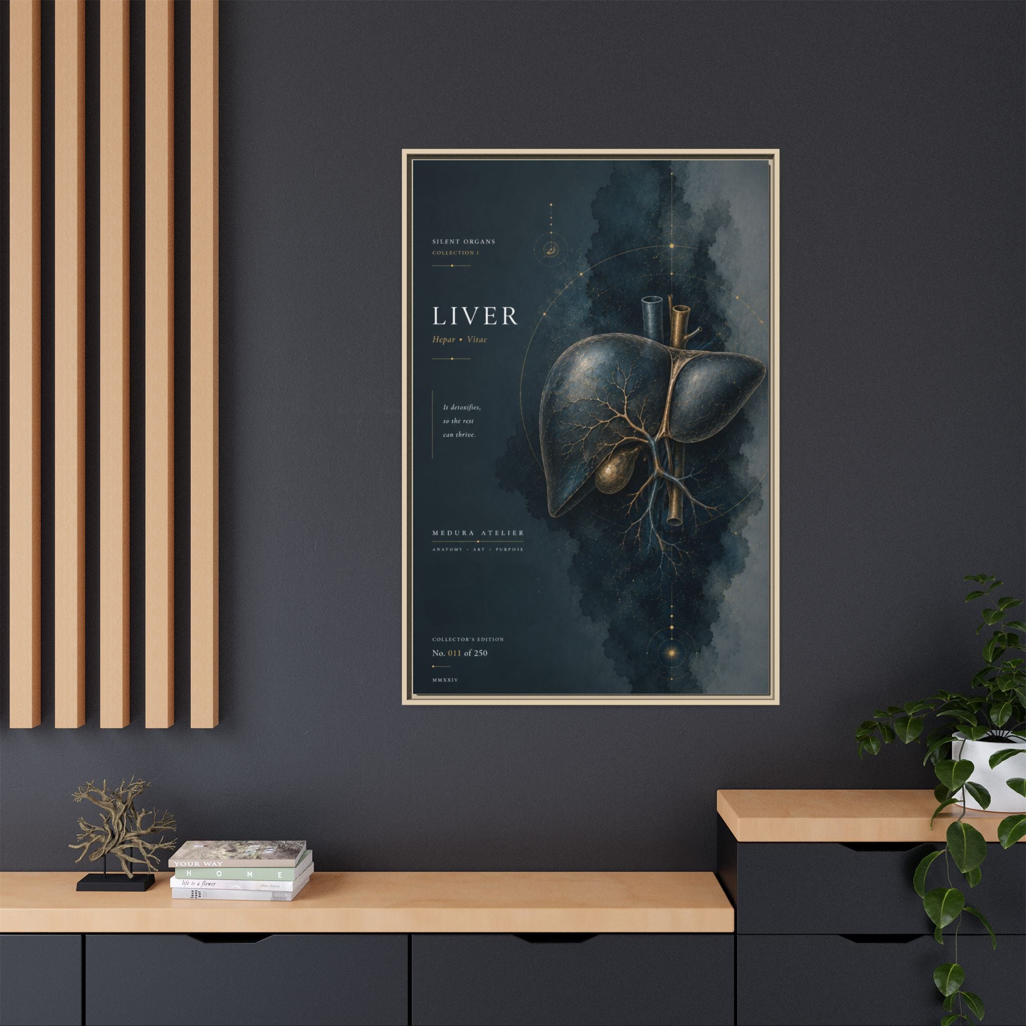 Silent Organs – Liver Wall Art | Luxury Anatomical Canvas Print | Museum-Inspired Fine Art