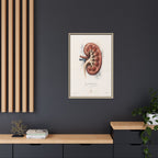 Anatomical Kidney Wall Art | Luxury Nephrology Canvas Print | Museum-Inspired Fine Art