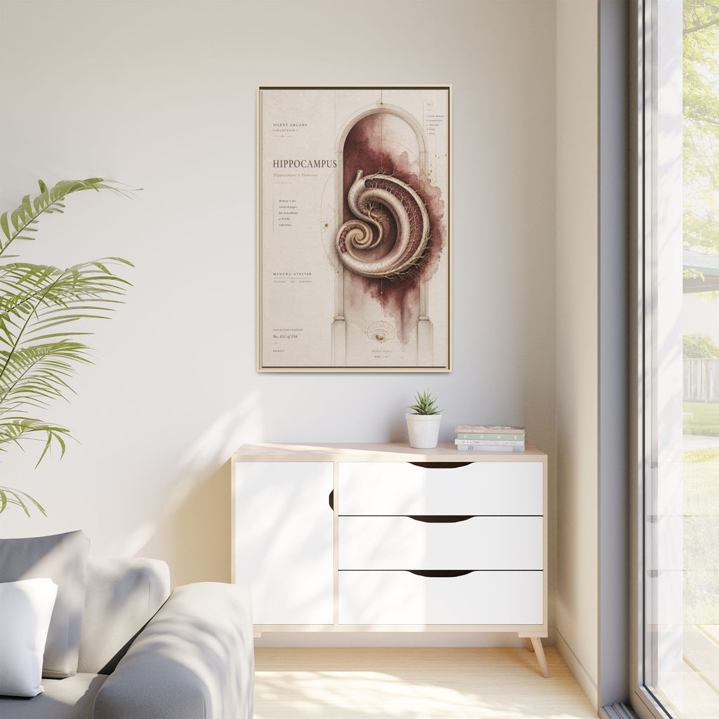 Silent Organs – Hippocampus Wall Art | Luxury Neuroscience Canvas Print | Museum-Inspired Fine Art