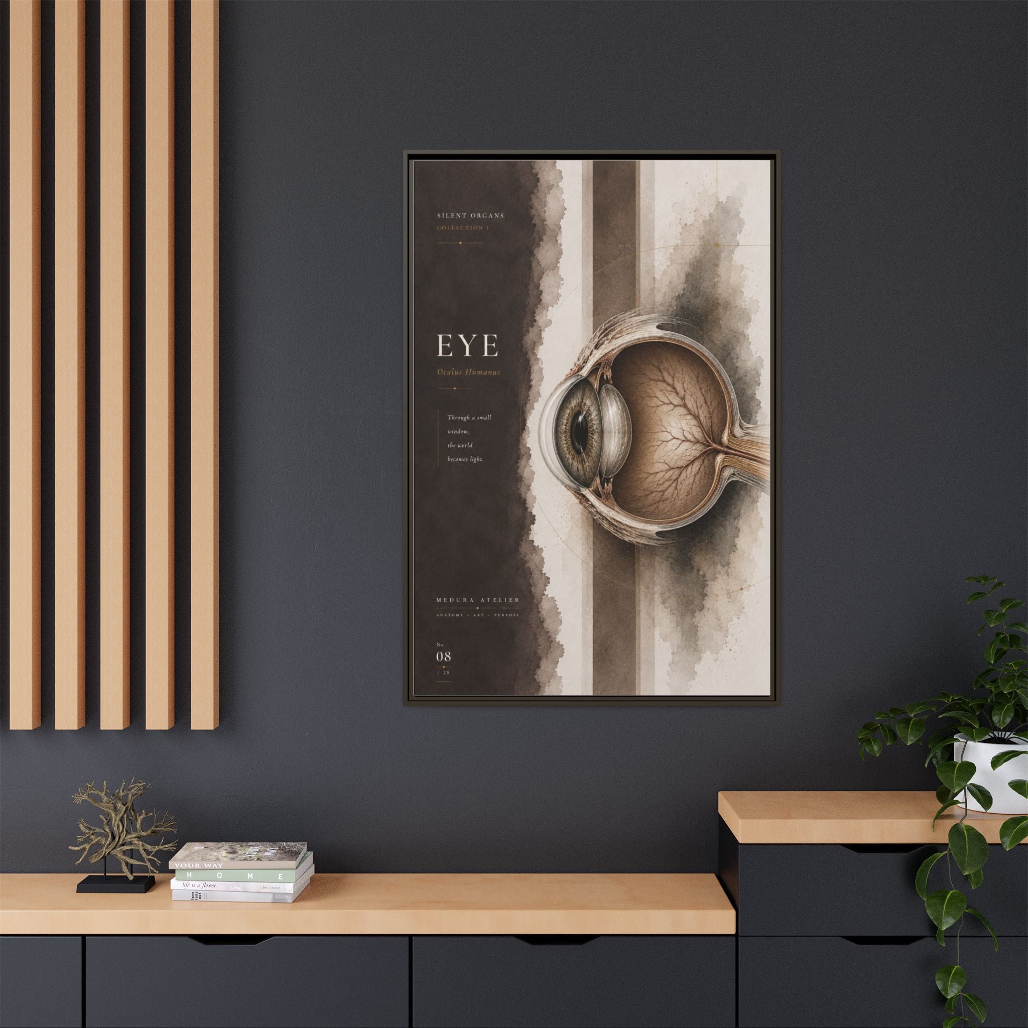 Silent Organs – Eye Wall Art | Luxury Anatomical Canvas Print | Museum-Inspired Fine Art
