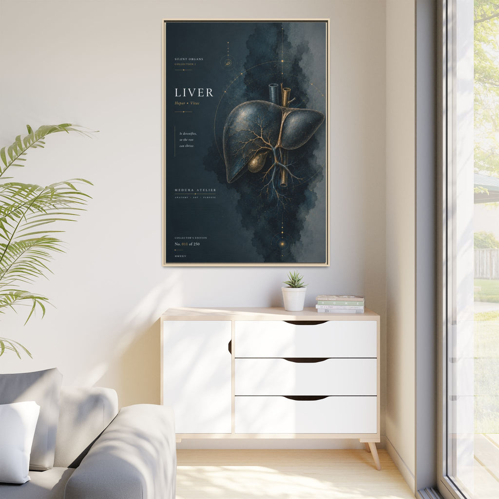 Silent Organs – Liver Wall Art | Luxury Anatomical Canvas Print | Museum-Inspired Fine Art