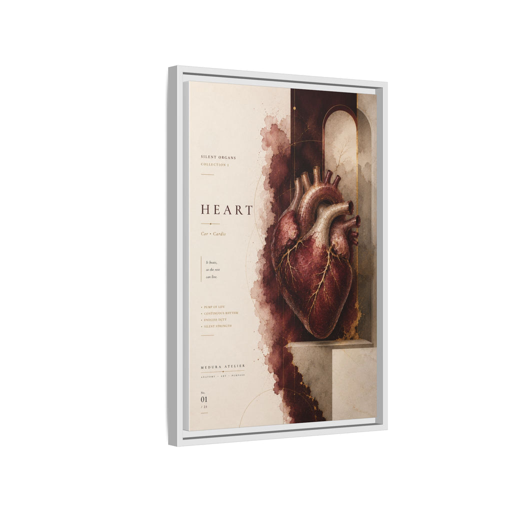 Silent Organs – Heart Wall Art | Luxury Anatomical Canvas Print | Museum-Inspired Fine Art