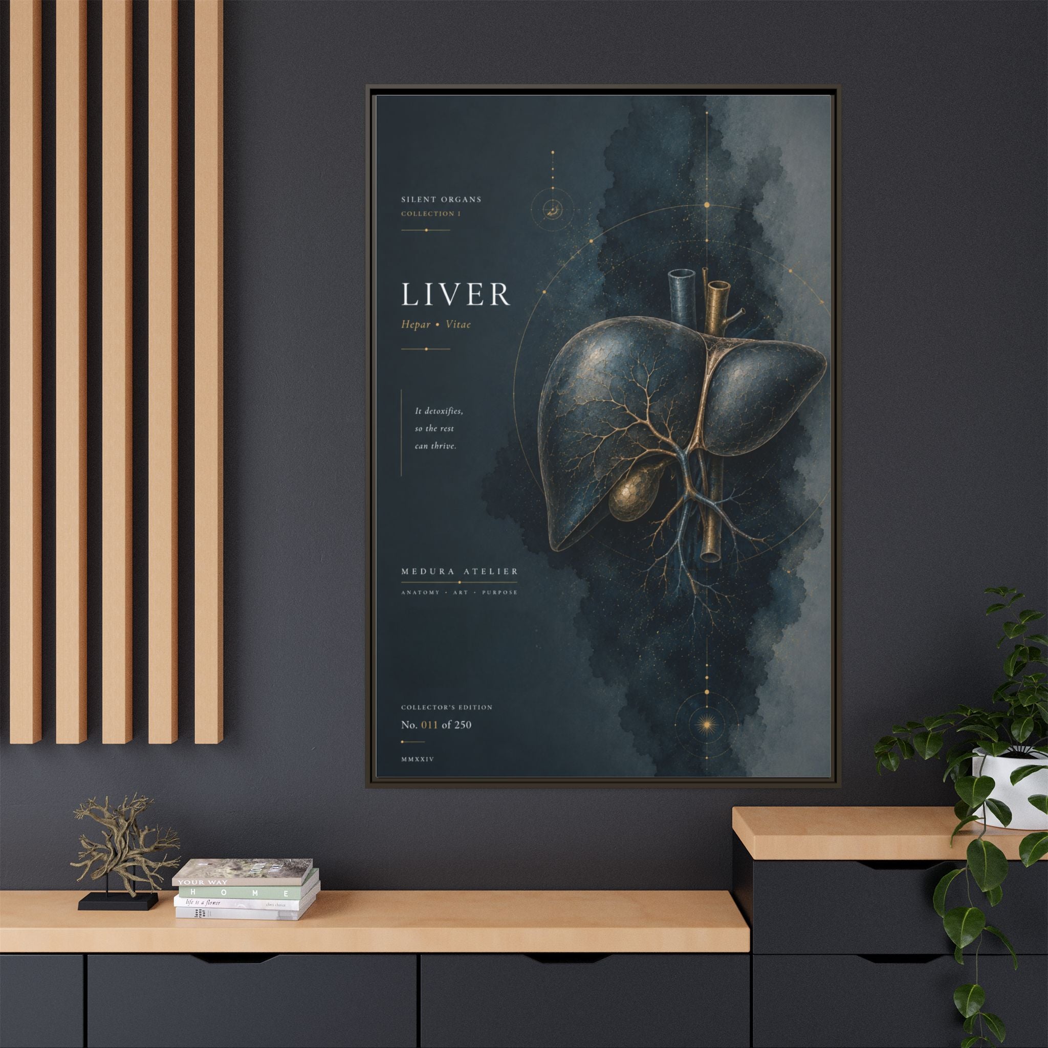 Silent Organs – Liver Wall Art | Luxury Anatomical Canvas Print | Museum-Inspired Fine Art