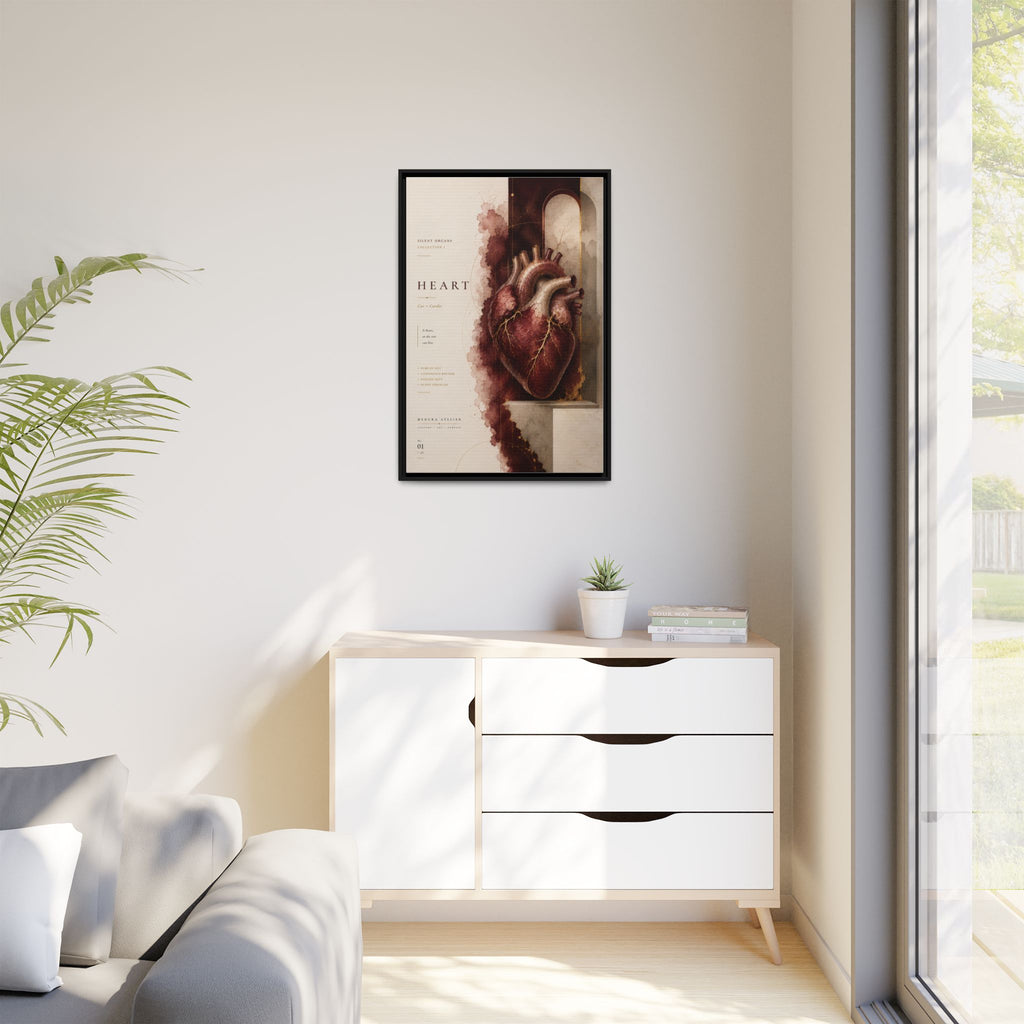 Silent Organs – Heart Wall Art | Luxury Anatomical Canvas Print | Museum-Inspired Fine Art