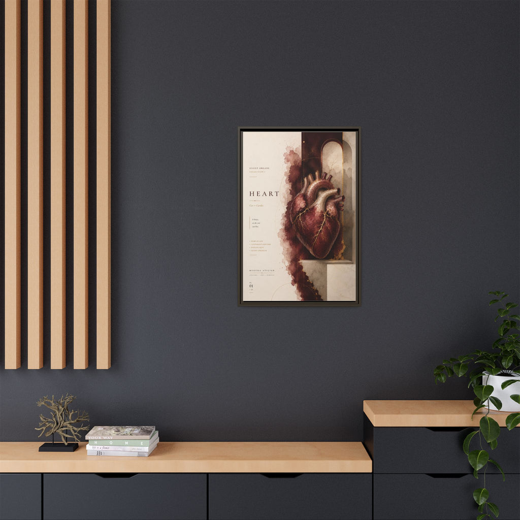 Silent Organs – Heart Wall Art | Luxury Anatomical Canvas Print | Museum-Inspired Fine Art