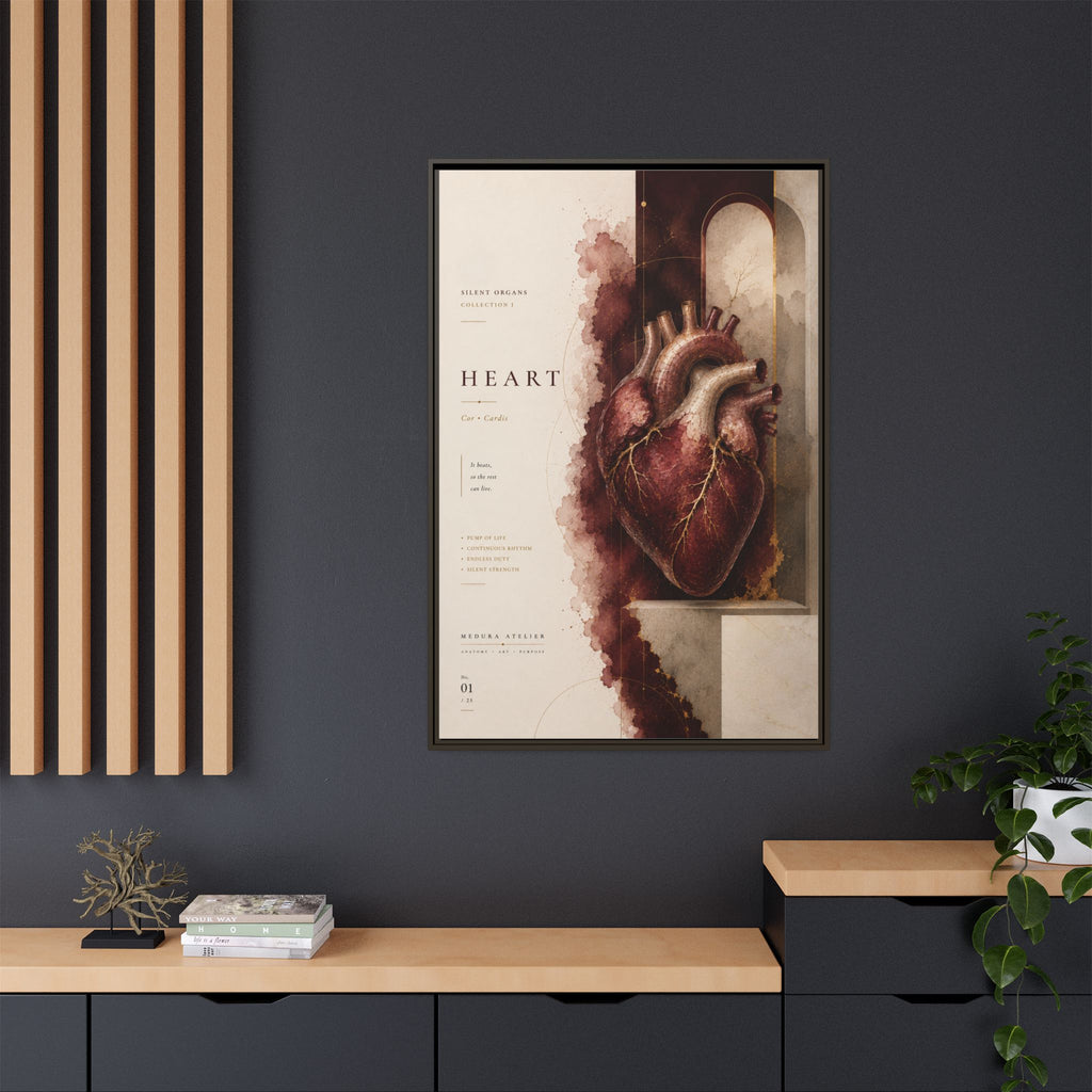 Silent Organs – Heart Wall Art | Luxury Anatomical Canvas Print | Museum-Inspired Fine Art