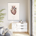 Anatomical Heart Wall Art | Luxury Medical Canvas Print | Museum-Inspired Fine Art