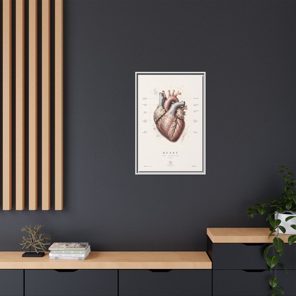 Anatomical Heart Wall Art | Luxury Medical Canvas Print | Museum-Inspired Fine Art