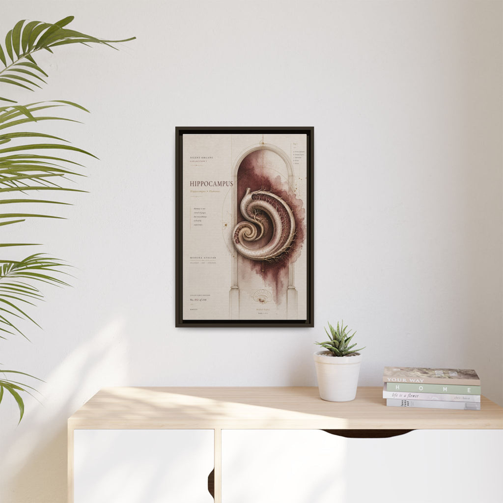 Silent Organs – Hippocampus Wall Art | Luxury Neuroscience Canvas Print | Museum-Inspired Fine Art