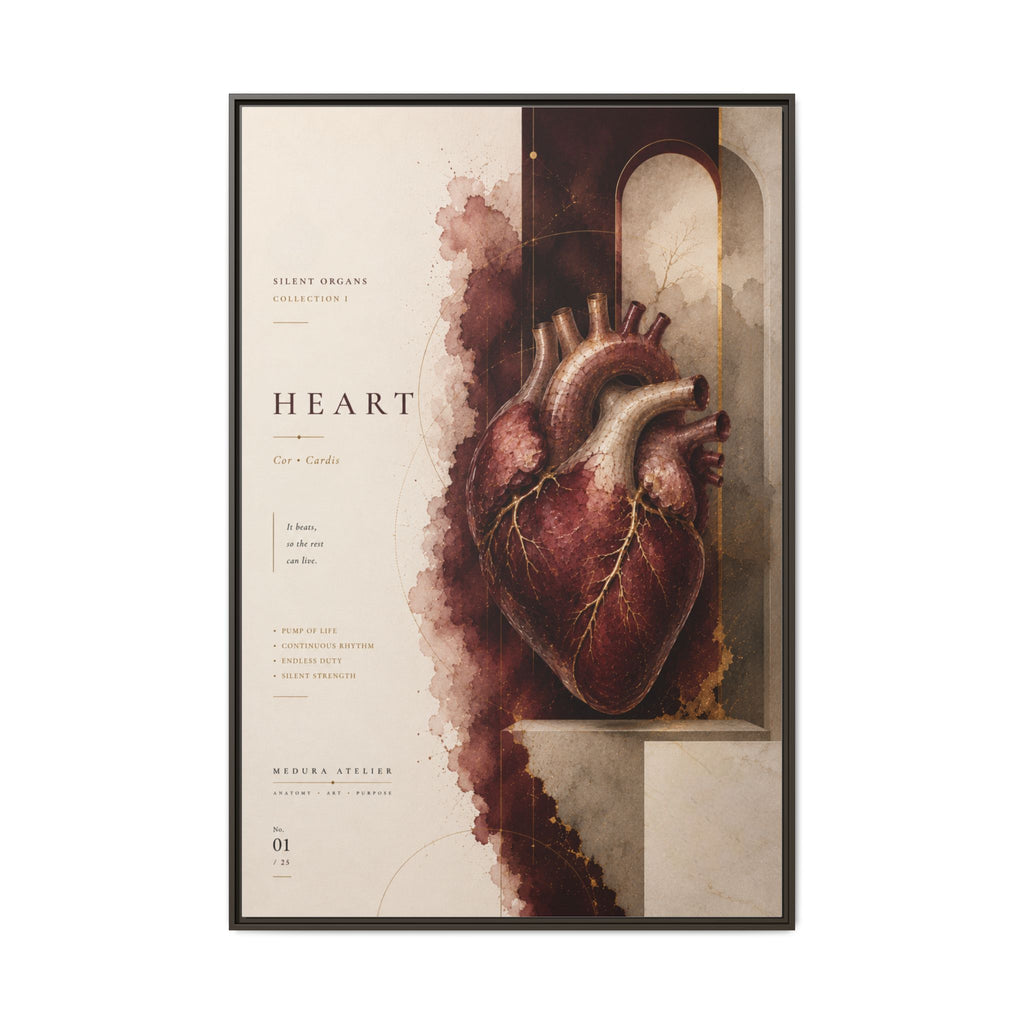 Silent Organs – Heart Wall Art | Luxury Anatomical Canvas Print | Museum-Inspired Fine Art