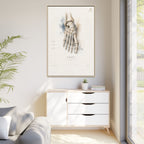 Anatomical Foot Skeleton Wall Art | Luxury Podiatry Canvas Print | Museum-Inspired Fine Art