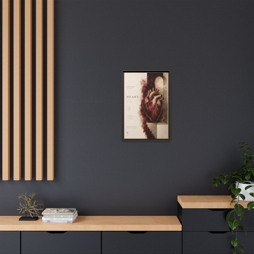 Silent Organs – Heart Wall Art | Luxury Anatomical Canvas Print | Museum-Inspired Fine Art