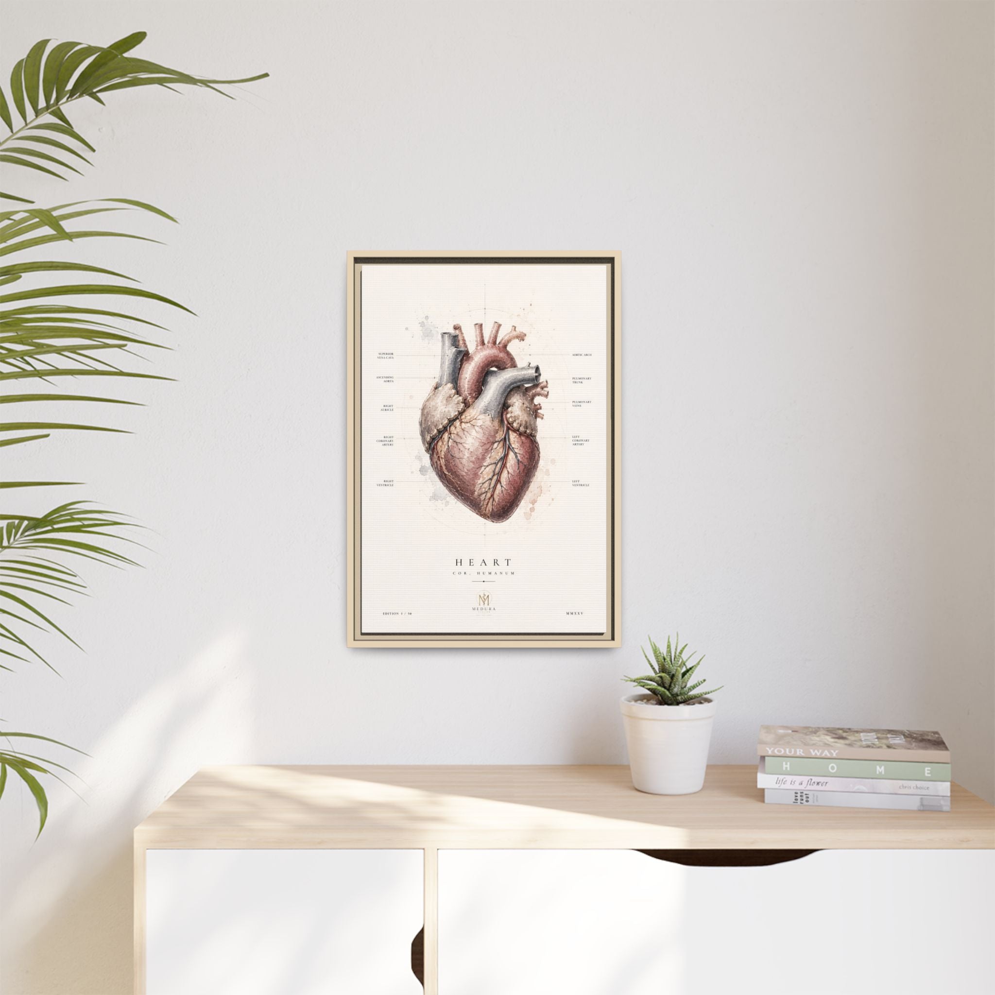 Anatomical Heart Wall Art | Luxury Medical Canvas Print | Museum-Inspired Fine Art