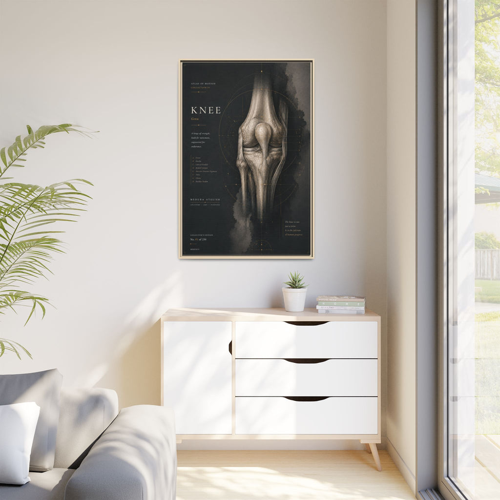 Atlas of Motion – Knee Wall Art | Luxury Orthopedic Canvas Print | Museum-Inspired Fine Art