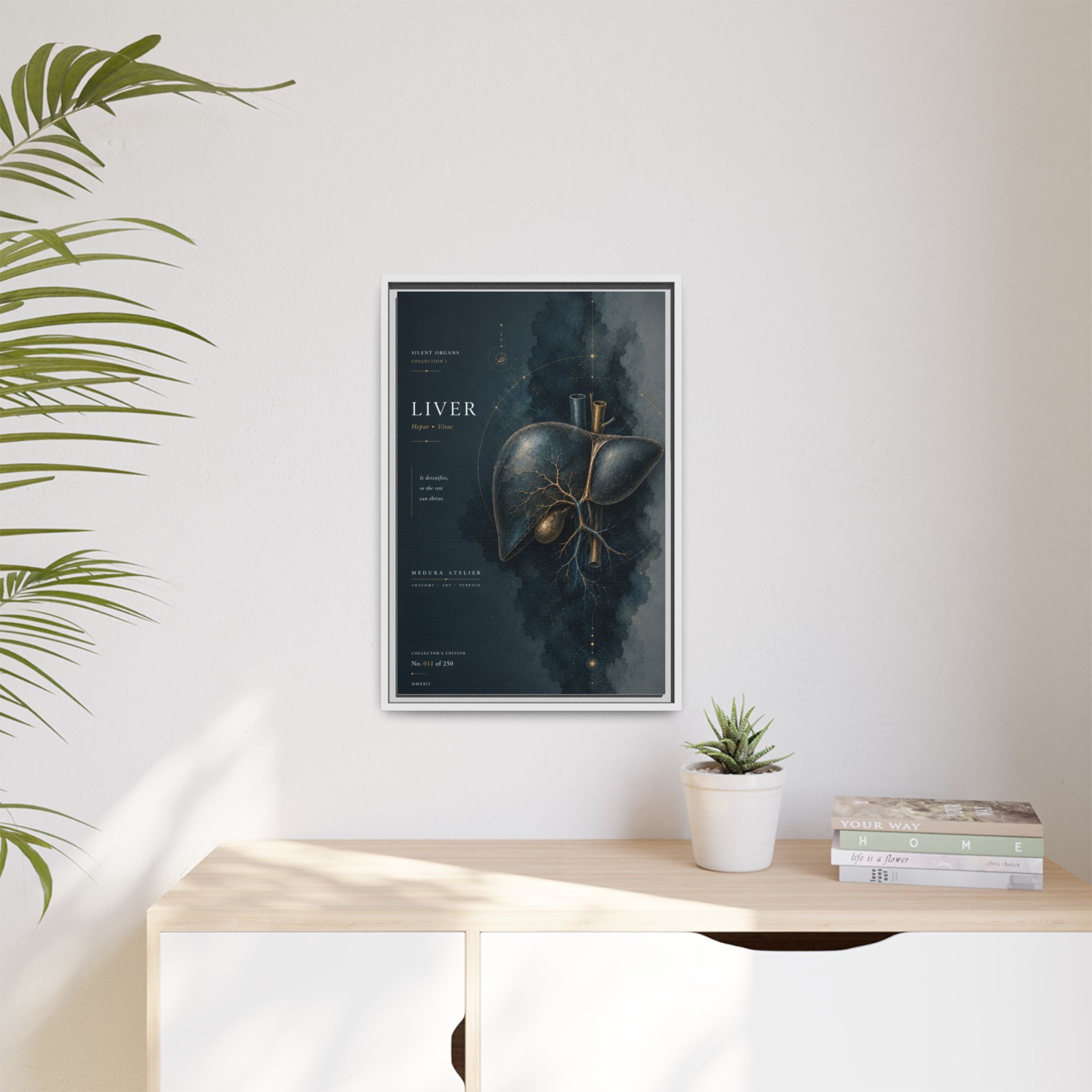 Silent Organs – Liver Wall Art | Luxury Anatomical Canvas Print | Museum-Inspired Fine Art