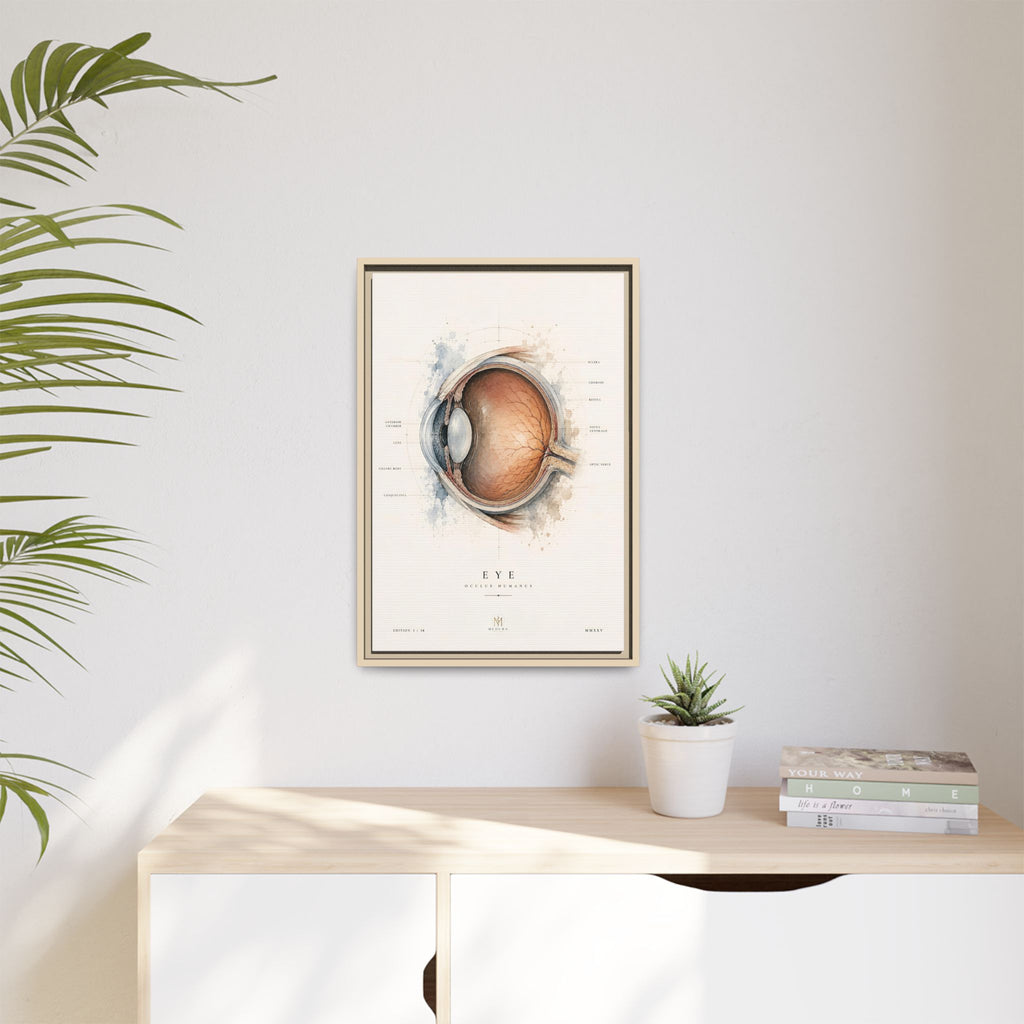 Anatomical Eye Canvas Print | Luxury Ophthalmology Wall Art | Museum-Inspired Medical Decor