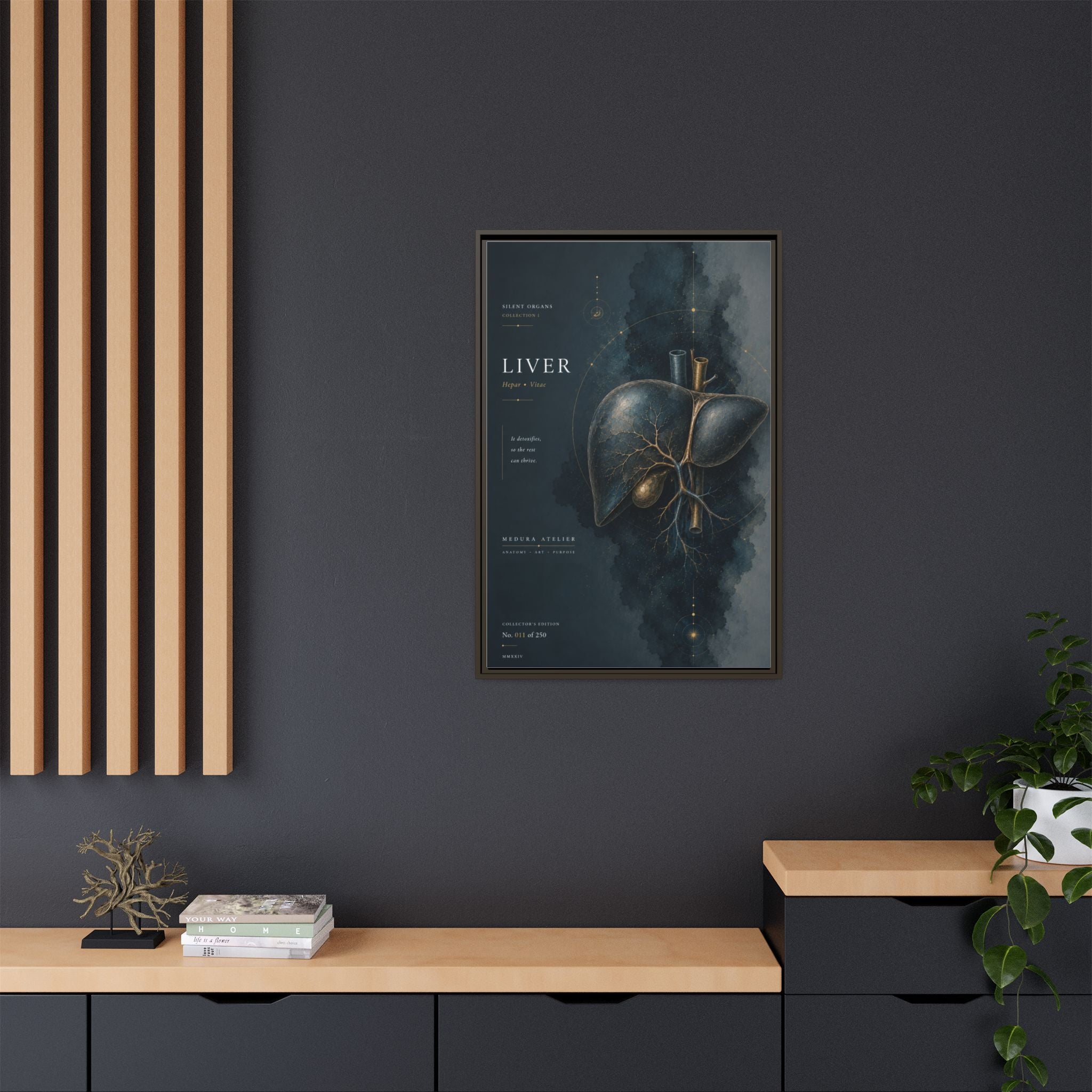 Silent Organs – Liver Wall Art | Luxury Anatomical Canvas Print | Museum-Inspired Fine Art