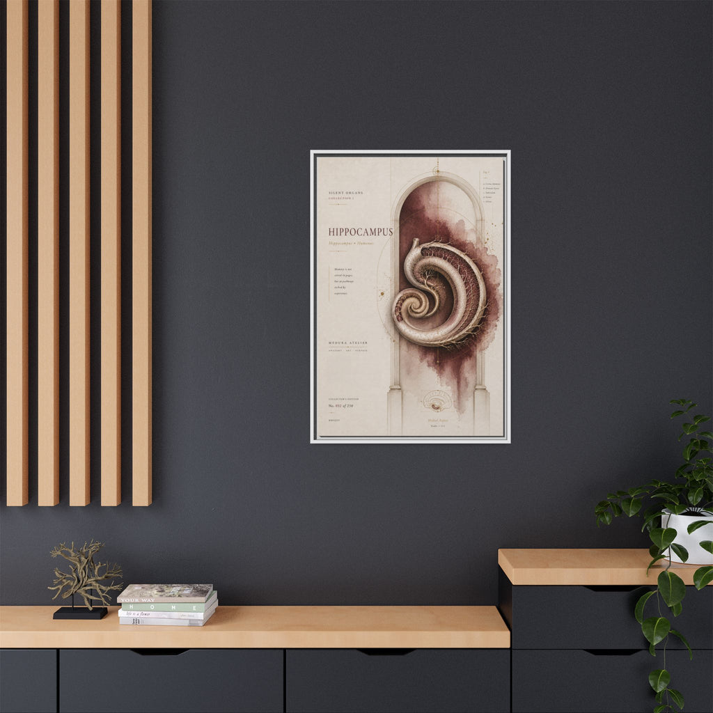 Silent Organs – Hippocampus Wall Art | Luxury Neuroscience Canvas Print | Museum-Inspired Fine Art