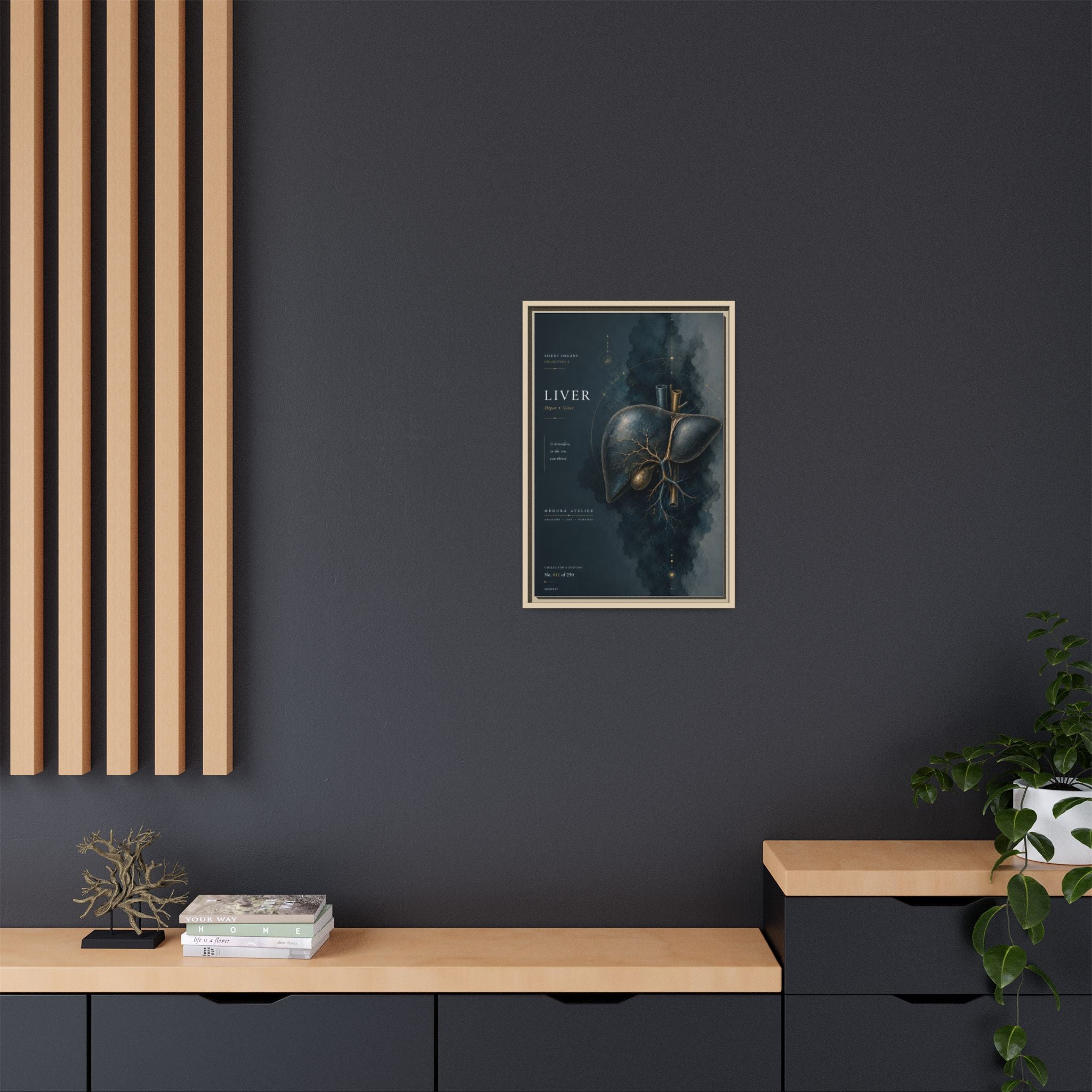 Silent Organs – Liver Wall Art | Luxury Anatomical Canvas Print | Museum-Inspired Fine Art