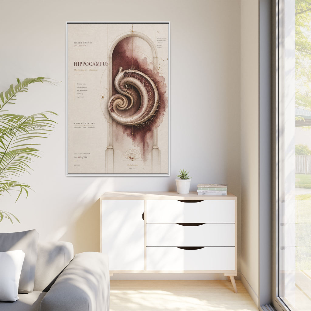Silent Organs – Hippocampus Wall Art | Luxury Neuroscience Canvas Print | Museum-Inspired Fine Art