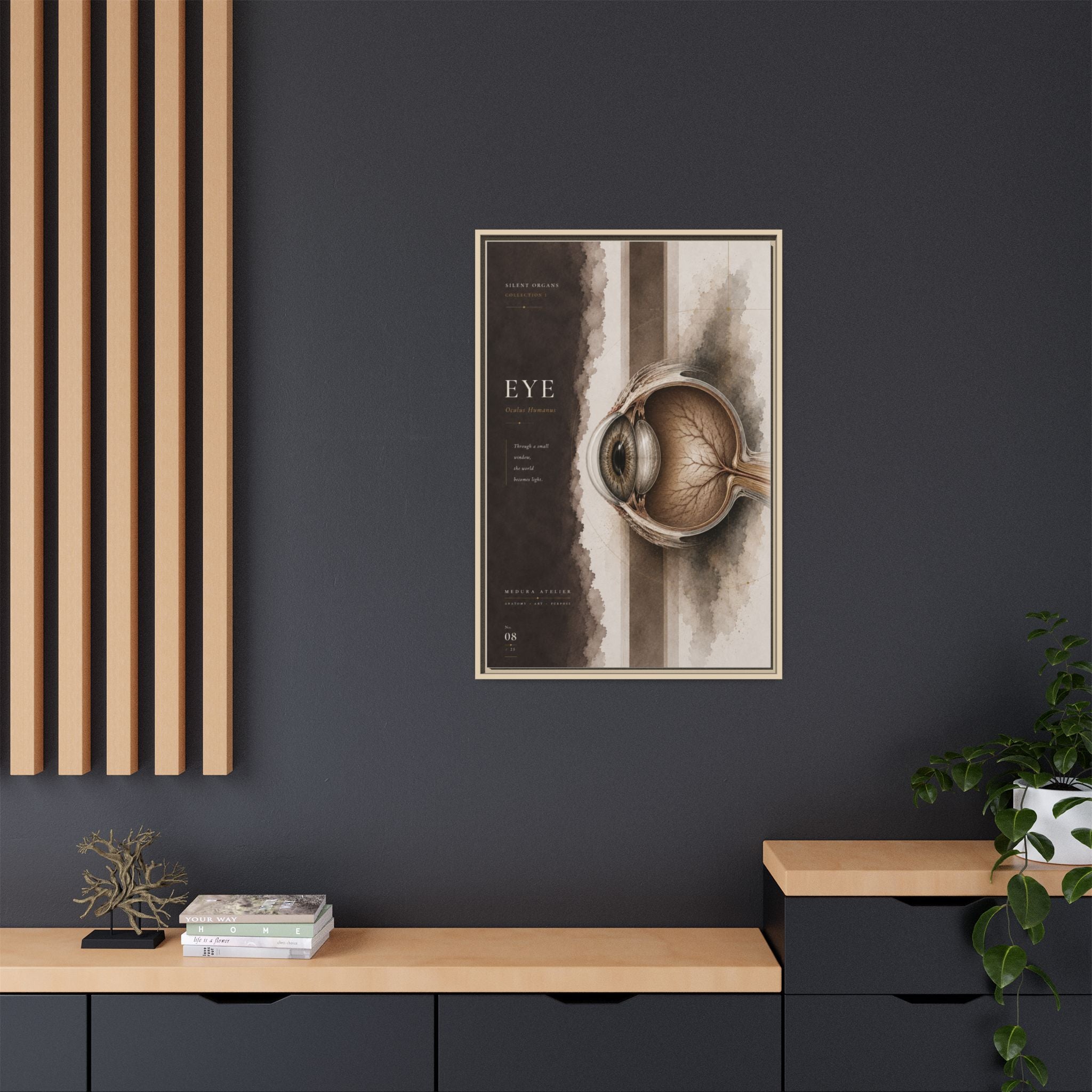 Silent Organs – Eye Wall Art | Luxury Anatomical Canvas Print | Museum-Inspired Fine Art
