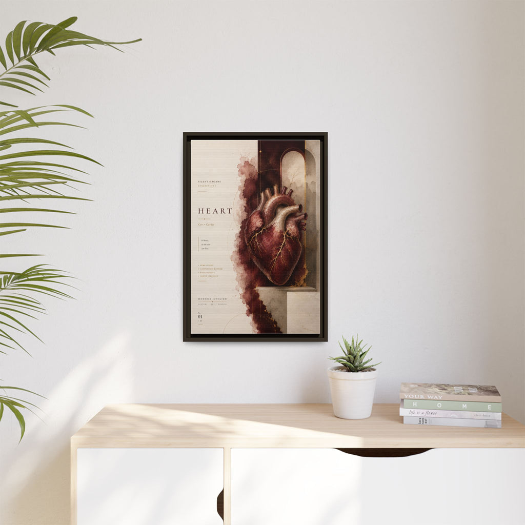 Silent Organs – Heart Wall Art | Luxury Anatomical Canvas Print | Museum-Inspired Fine Art