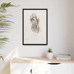 Anatomical Foot Skeleton Wall Art | Luxury Podiatry Canvas Print | Museum-Inspired Fine Art