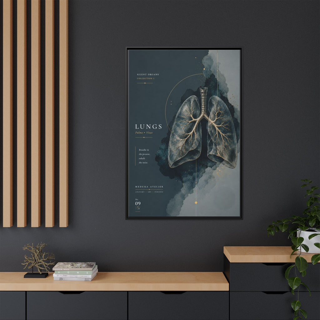 Silent Organs – Lungs Wall Art | Luxury Anatomical Canvas Print | Museum-Inspired Fine Art