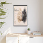 Brain Hemispheres Wall Art | Luxury Neuroscience Canvas Print | Museum-Inspired Fine Art