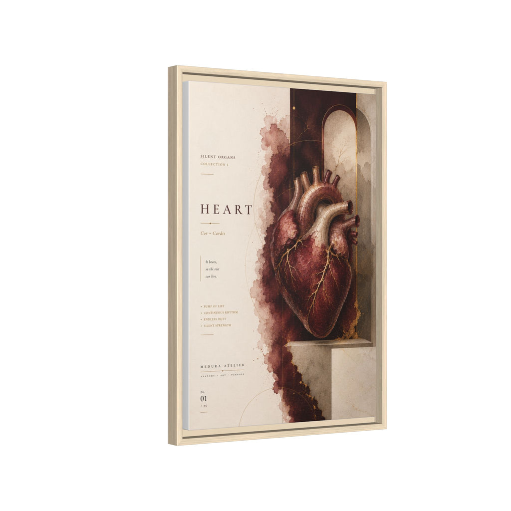 Silent Organs – Heart Wall Art | Luxury Anatomical Canvas Print | Museum-Inspired Fine Art
