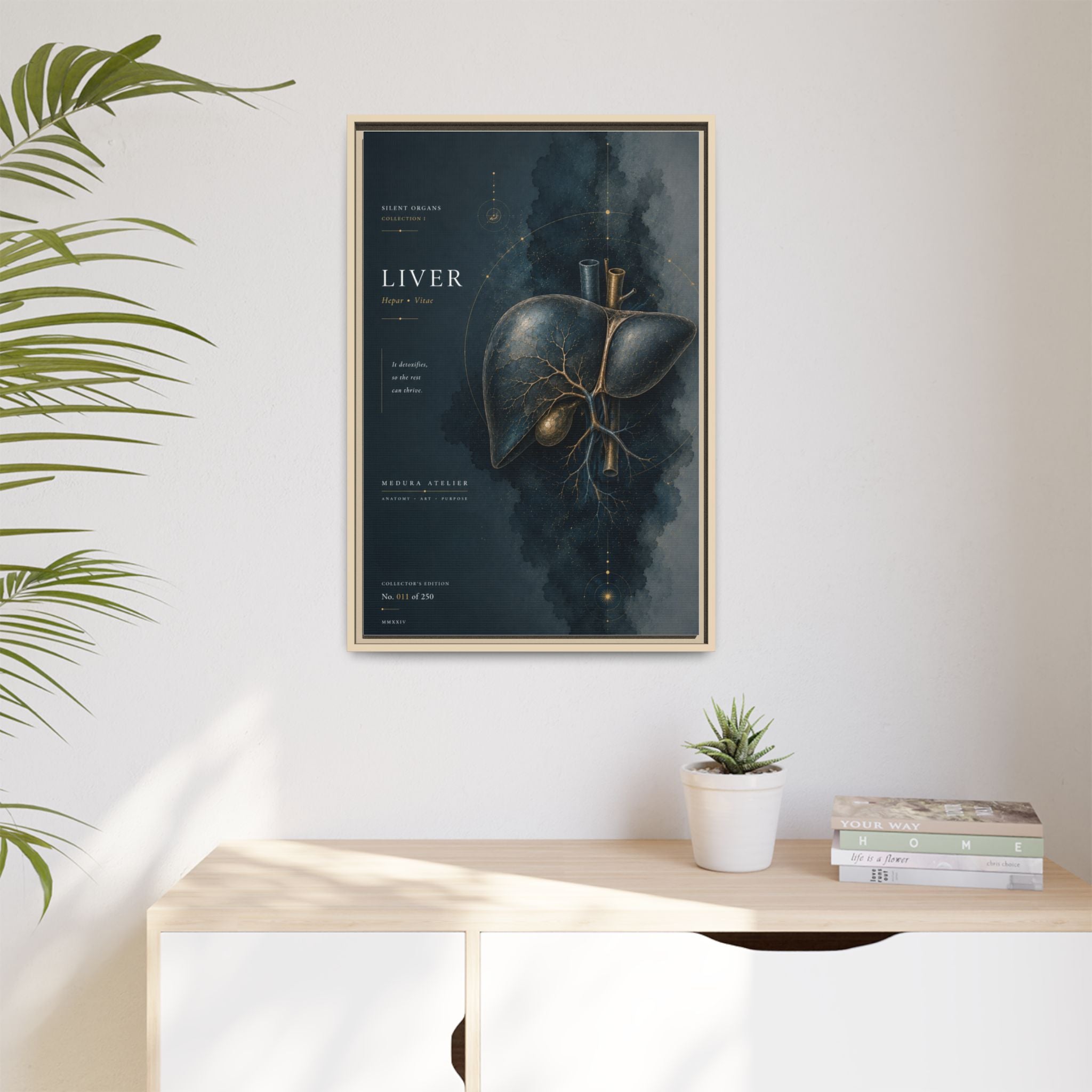 Silent Organs – Liver Wall Art | Luxury Anatomical Canvas Print | Museum-Inspired Fine Art