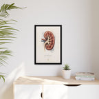 Anatomical Kidney Wall Art | Luxury Nephrology Canvas Print | Museum-Inspired Fine Art