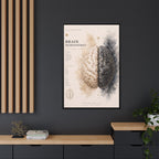 Brain Hemispheres Wall Art | Luxury Neuroscience Canvas Print | Museum-Inspired Fine Art