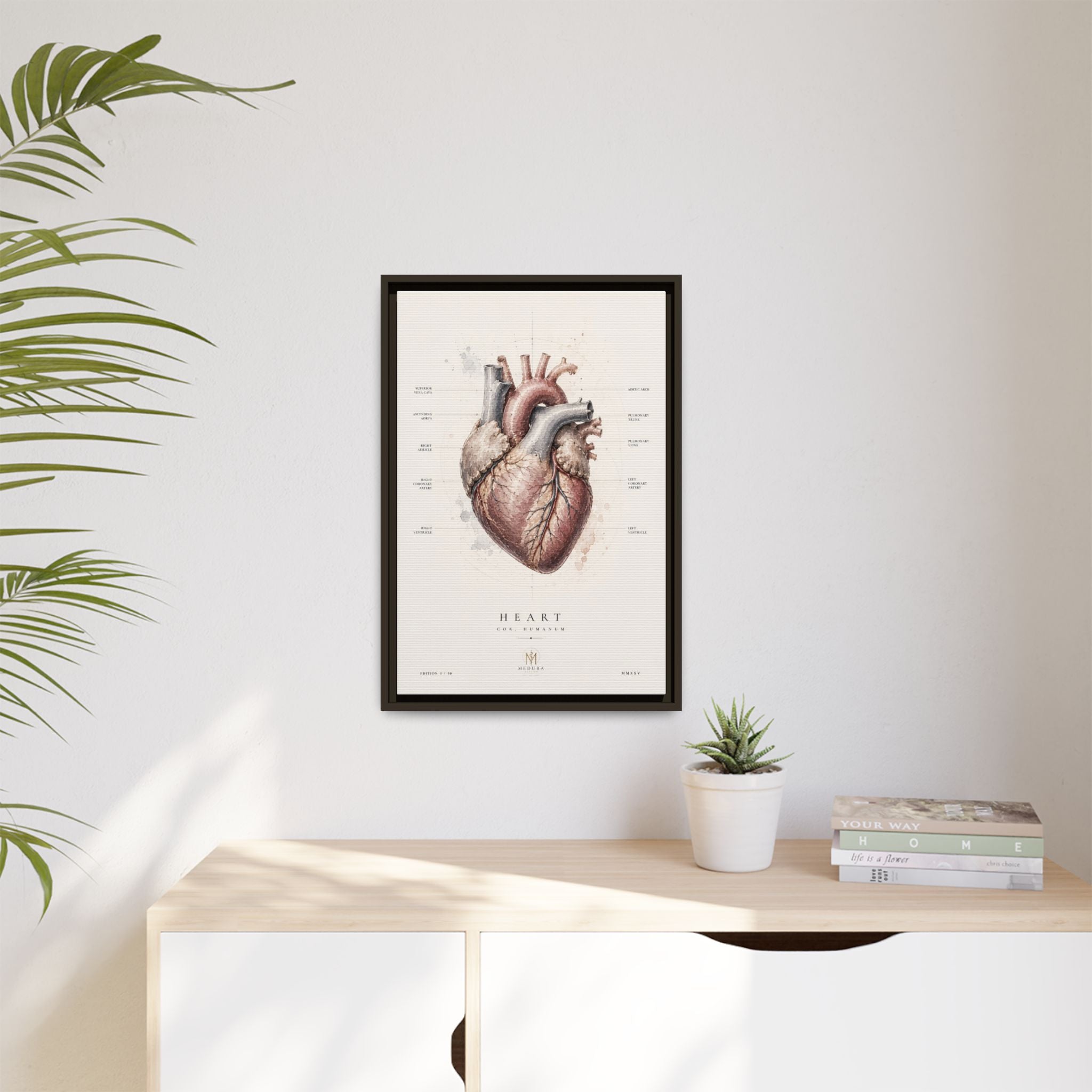 Anatomical Heart Wall Art | Luxury Medical Canvas Print | Museum-Inspired Fine Art