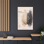 Brain Hemispheres Wall Art | Luxury Neuroscience Canvas Print | Museum-Inspired Fine Art