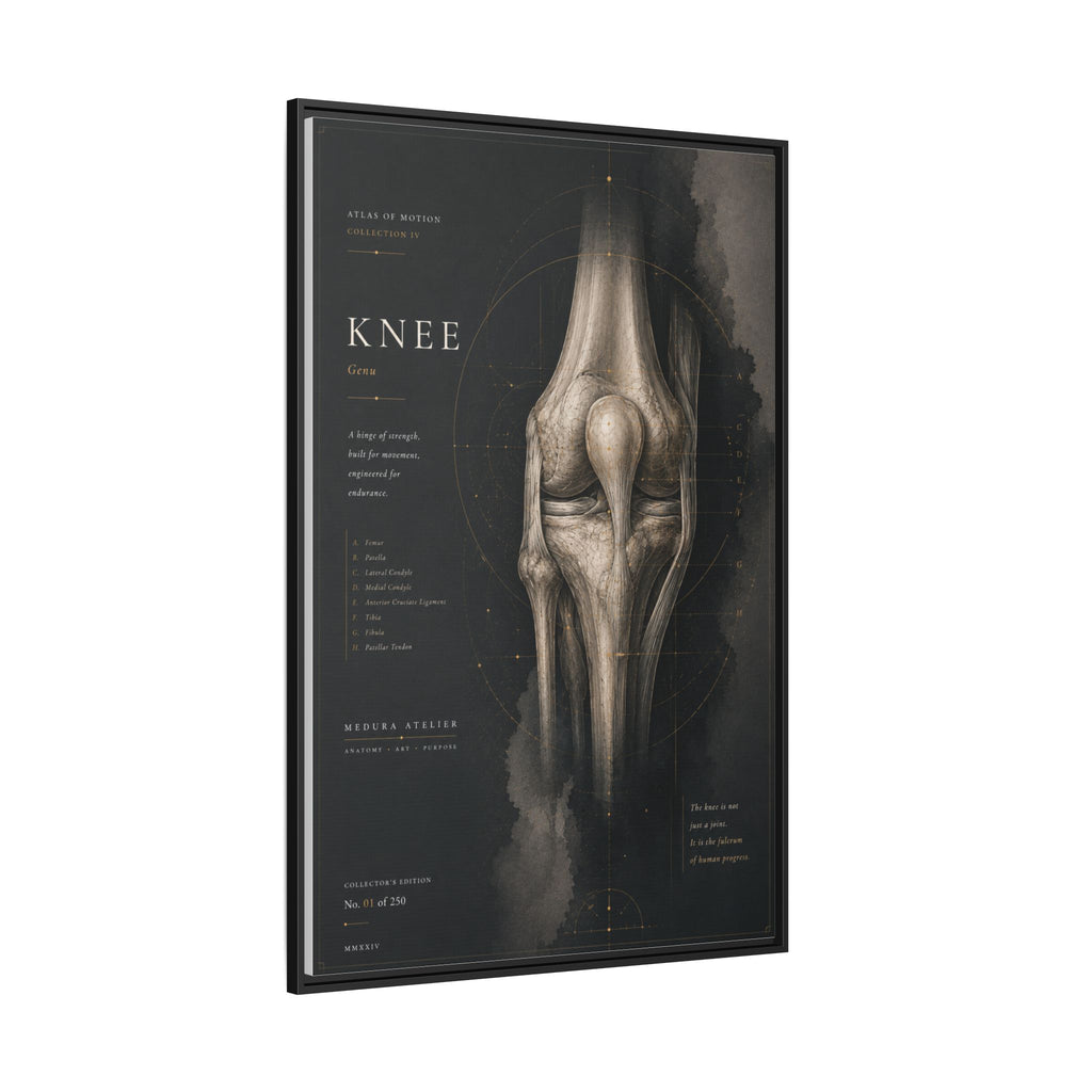 Atlas of Motion – Knee Wall Art | Luxury Orthopedic Canvas Print | Museum-Inspired Fine Art