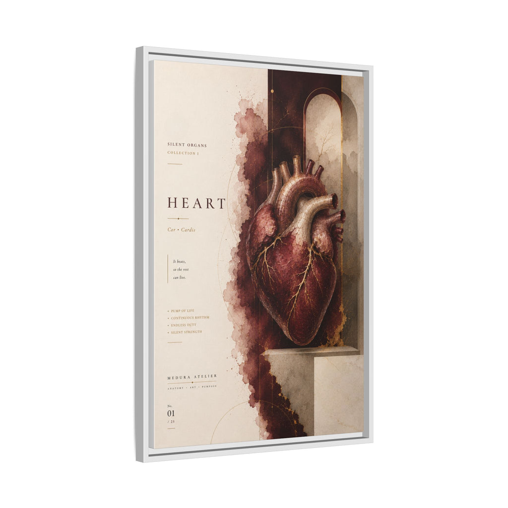 Silent Organs – Heart Wall Art | Luxury Anatomical Canvas Print | Museum-Inspired Fine Art