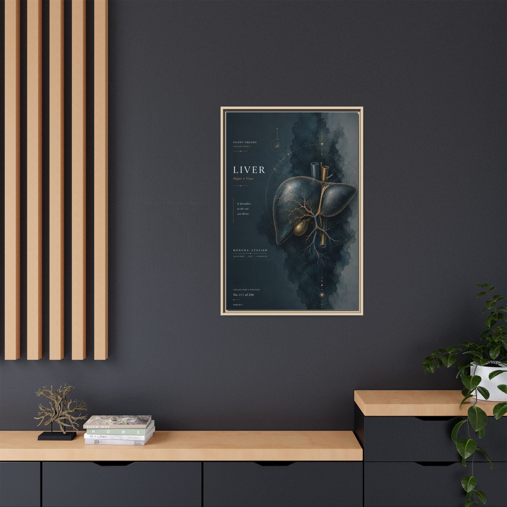 Silent Organs – Liver Wall Art | Luxury Anatomical Canvas Print | Museum-Inspired Fine Art