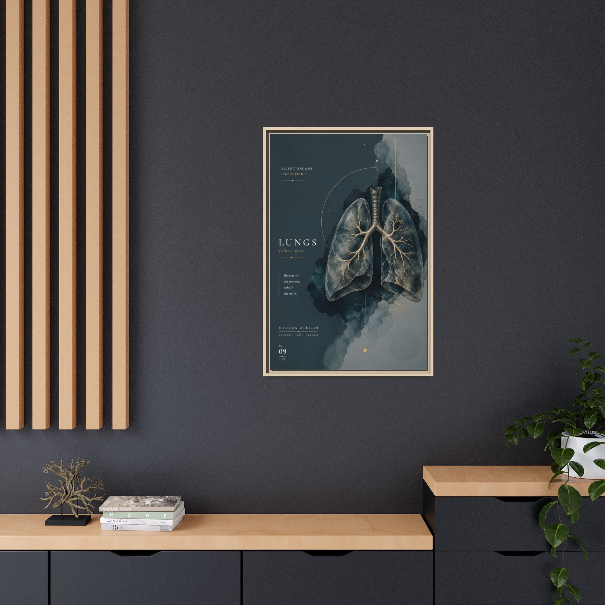 Silent Organs – Lungs Wall Art | Luxury Anatomical Canvas Print | Museum-Inspired Fine Art