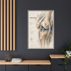 Orthopaedic Knee Anatomy Wall Art | Luxury Orthopedic Canvas Print | Museum-Inspired Fine Art