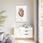 Anatomical Heart Wall Art | Luxury Medical Canvas Print | Museum-Inspired Fine Art