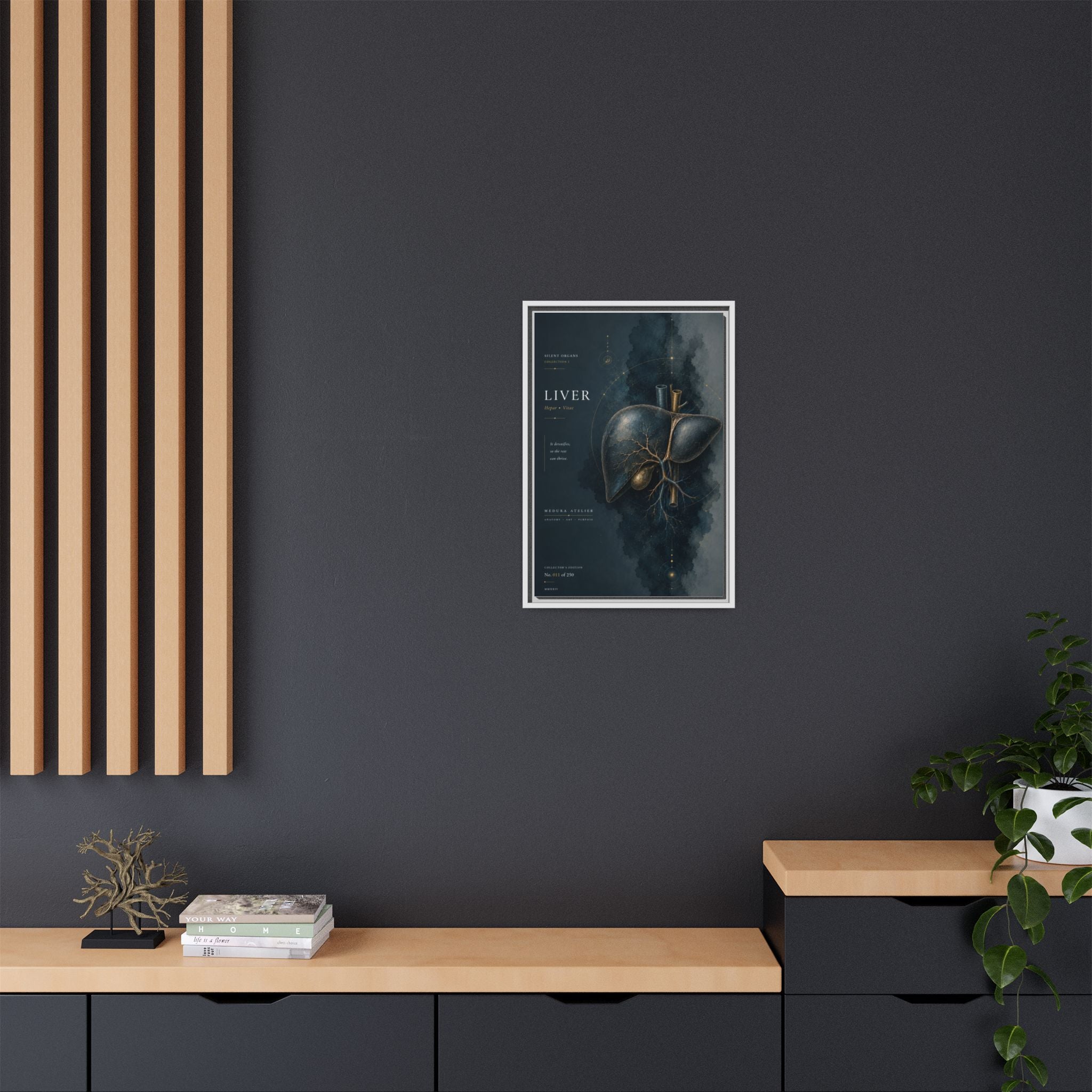 Silent Organs – Liver Wall Art | Luxury Anatomical Canvas Print | Museum-Inspired Fine Art