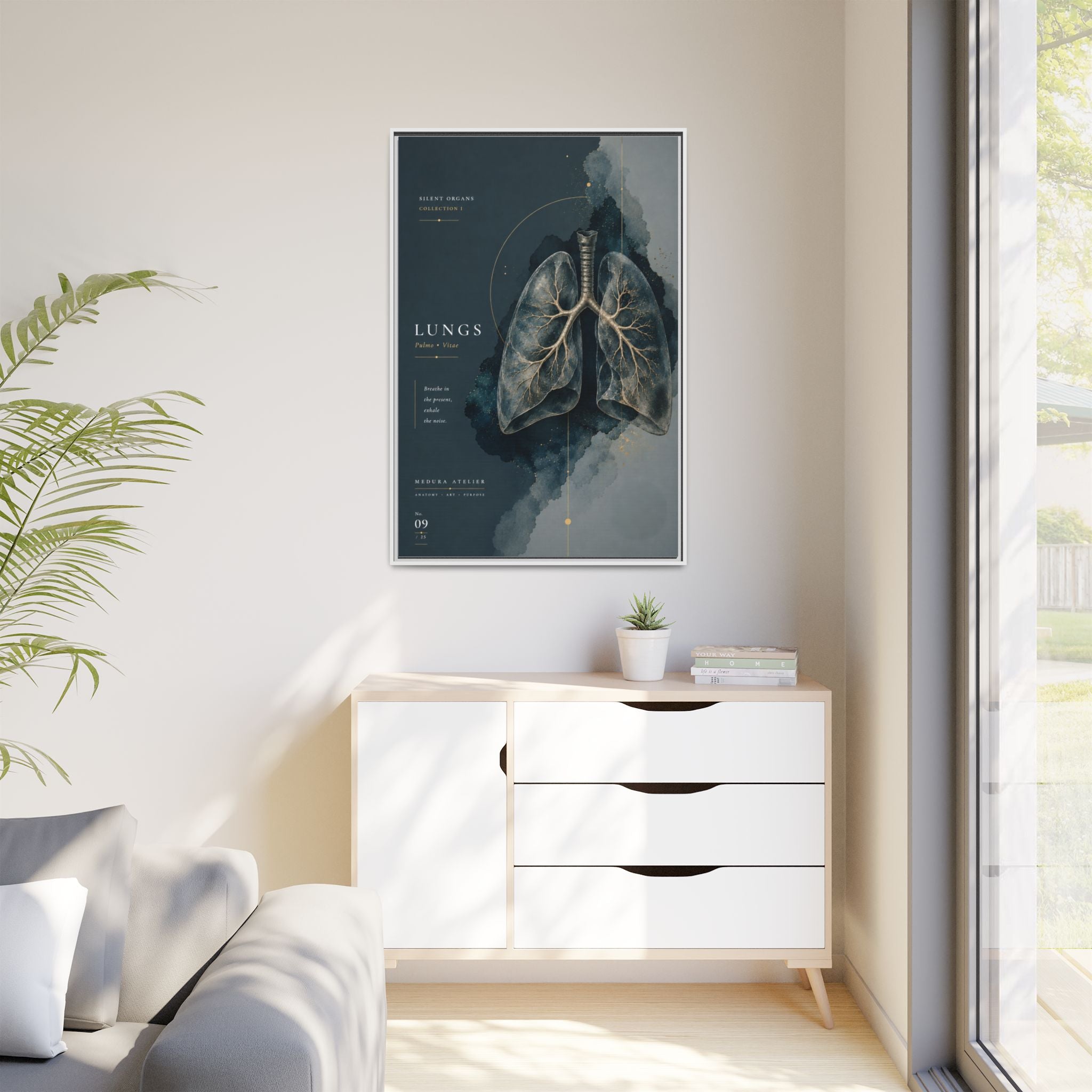 Silent Organs – Lungs Wall Art | Luxury Anatomical Canvas Print | Museum-Inspired Fine Art