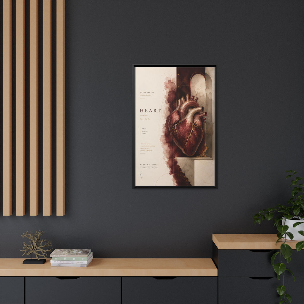 Silent Organs – Heart Wall Art | Luxury Anatomical Canvas Print | Museum-Inspired Fine Art