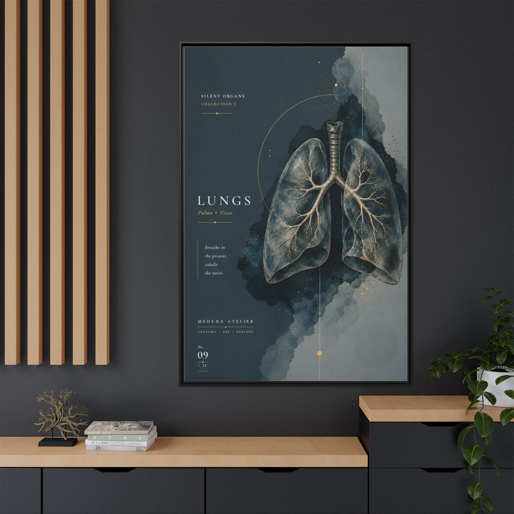 Silent Organs – Lungs Wall Art | Luxury Anatomical Canvas Print | Museum-Inspired Fine Art