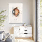 Anatomical Eye Canvas Print | Luxury Ophthalmology Wall Art | Museum-Inspired Medical Decor